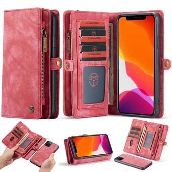 CaseMe Multifunctional iPhone 11 Pro Max Flip-väska i läder - röd