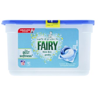 Fairy Non Bio Wash Kapslar - Flytande tvättmedel - 12 tvättar