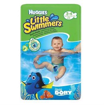 Huggies Little Swimmers Swim Diapers - 3-4 Blöjor - 12 st.