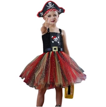 Halloweenkostym för barn - Pirat- & Anime-tema - Inkl. hatt & väska - 100 cm - Medium