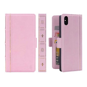 Book Book Leather Card Case iPhone XS Max - Pink