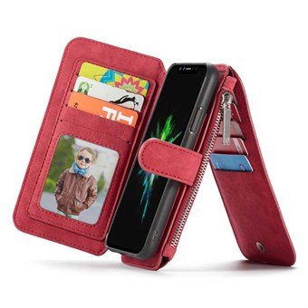 CaseMe Flip Wallet för iPhone XS Max - Röd