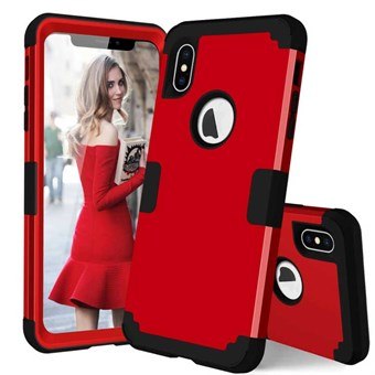 Dubbelsidigt Craftsman Skal iPhone XS Max - Röd
