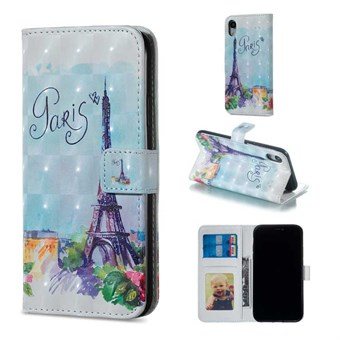 Läcker kort plånbok påse iPhone XR - Paris