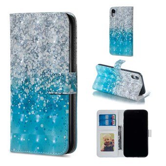 Snyggt kort plånboksfodral iPhone XR - Hav och sand