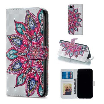 Snyggt Card Wallet-fodral iPhone XR - Half Flower