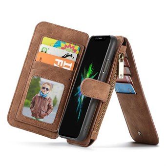 CaseMe Flip Wallet för iPhone XR - Brun