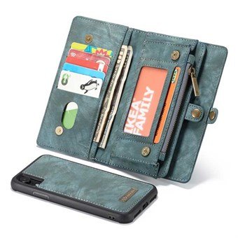 CaseMe Flap Wallet för iPhone XR - Blå