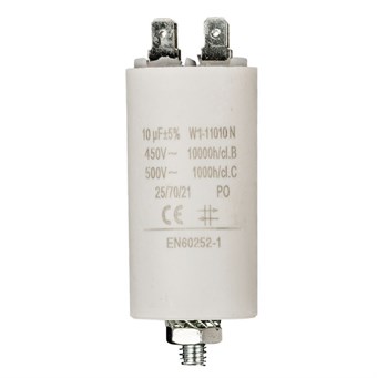 Kondensator 450V + jord 10.0uf / 450 v + jord