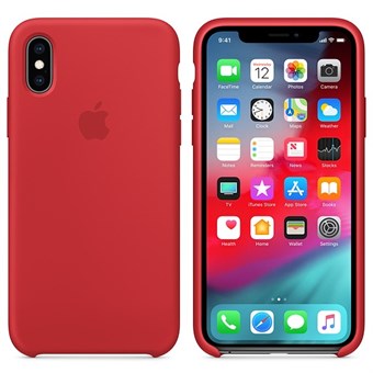 iPhone X / iPhone XS Silikonväska - Röd