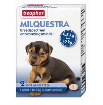 Beaphar Worm Basket Milquestra - För Hundar - 0,5-10 kg - 2 Piller