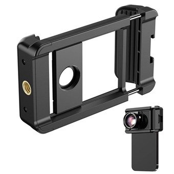 APEXEL F001 Smartphone Clip - Extern kamerahållare med 1/4 Tums Skruvhål - För Selfie Sticks, Kamerastativ och Stativ