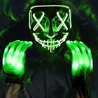 The Purge - LED-mask - Neon Grön