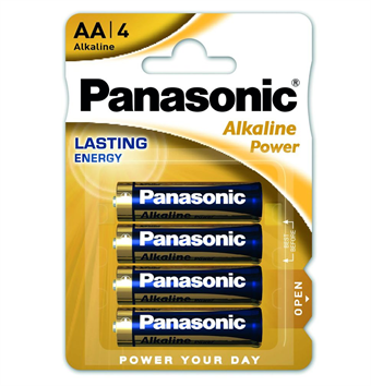 Panasonic Alkaline Power AA-batterier - 4 st