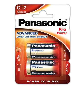Panasonic Pro Power Alkaline C-batterier - 2 st