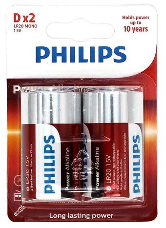Philips Power Alkaline D - 2 st