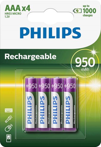 Philips Batteri AAA - 4 st