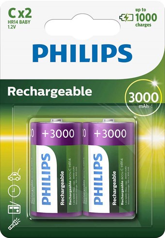 Philips Batteri C - 2 st