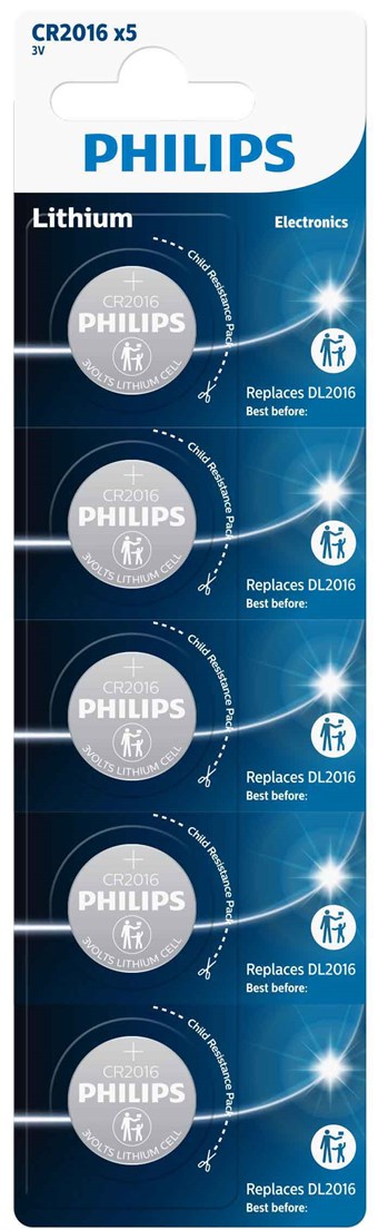 Philips Lithium CR2016 - 5 st