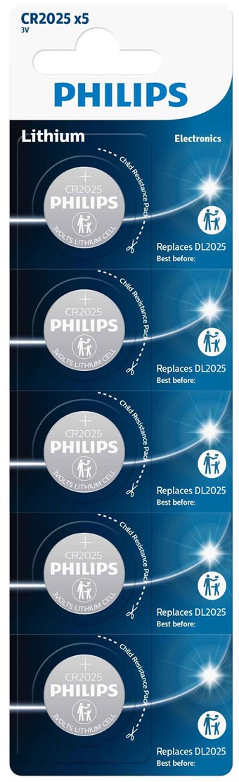 Philips Lithium CR2025 - 5 st