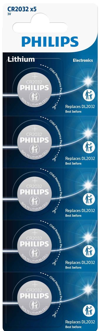 Philips Lithium CR2032 - 5 st