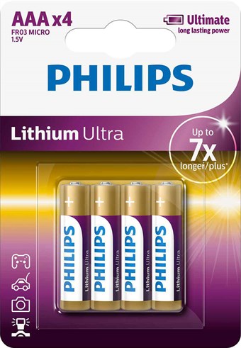 Philips Lithium Ultra AAA - 4 st