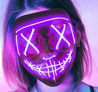 The Purge - LED-mask - Neonrosa