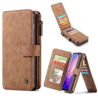 CaseMe Flip Wallet för Samsung Galaxy S10 - Brun