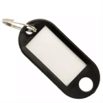 Plastnyckelring - 10 st (svart)