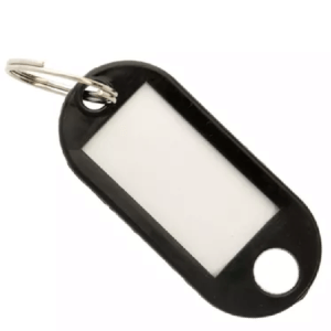 Plastnyckelring - 10 st (svart)