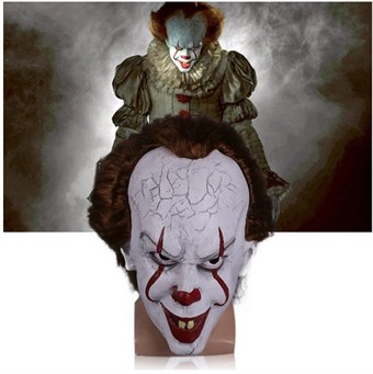 Stephen Kings Pennywise Clown Mask från skräckfilmen "It" - Vuxen