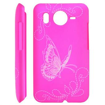 HTC Desire HD Butterfly skal (Hot Pink)