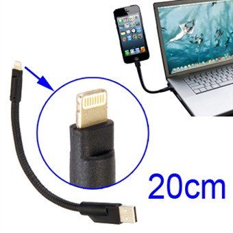 Stiftsittande flexibel Lightning-kabel 20 cm - Denna produkt stöder inte den nya ios 7