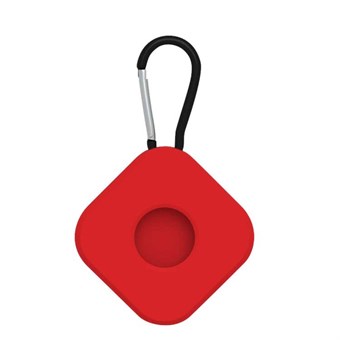 AirTag nyckelringhållare med karbinhake - Röd