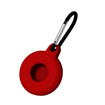 AirTag Nyckelring Hållare Med Smart Karbinhake - Röd
