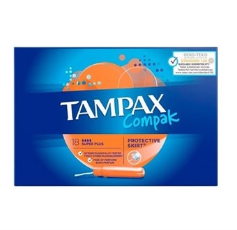 Tampax Compak Super Plus Tamponger - 18 st.