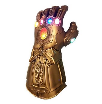 Avengers Endgame Thanos-handske med 6 LED-stenar - för barn