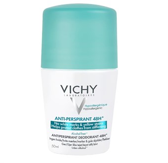 Vichy Antiperspirant Deodorant Roll-On 48h - För kvinnor och män - Fri från alkohol och doft - 50 ml