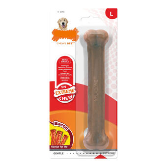 Tuggleksak för hundar Nylabone Dura Chew Bacon Storlek L Nylon