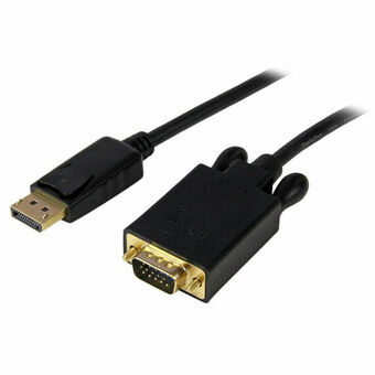 DisplayPort till VGA Adapter Startech DP2VGAMM6B           (1,8 m) Svart 1.8 m