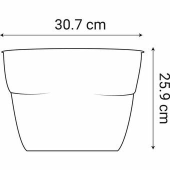 Kruka EDA 77,3 x 30,7 x 25,9 cm Antracitgrå Mörkgrå Plast Oval Modern
