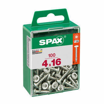 Screw Box SPAX Wirox Trä Munstycke med runt huvud 100 Delar (4 x 16 mm)