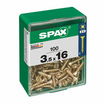 Låda med skruvar SPAX Platt huvud 3,5 x 16 mm (100 antal)