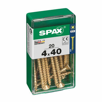 Låda med skruvar SPAX 4081020400401 Träskruv Platt huvud (4,0 x 40 mm) (4 x 40 mm)