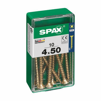 Låda med skruvar SPAX 4081020400501 Träskruv Platt huvud (4 x 50 mm) (4,0 x 50 mm)