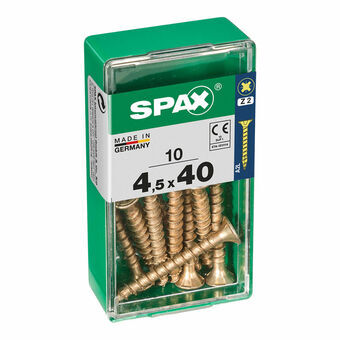 Låda med skruvar SPAX 4081020450401 Träskruv Platt huvud (4,5 x 40 mm)