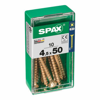 Låda med skruvar SPAX 4081020450501 Träskruv Platt huvud (4,5 x 50 mm)