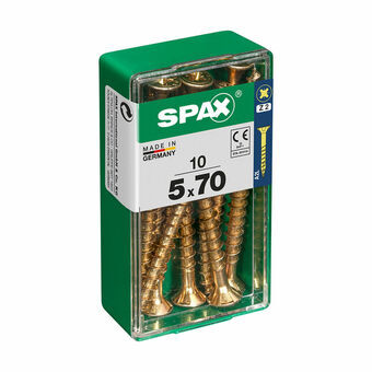 Låda med skruvar SPAX 4081020500701 Platt huvud 5 x 70 mm 5,0 x 70 mm (10 antal)