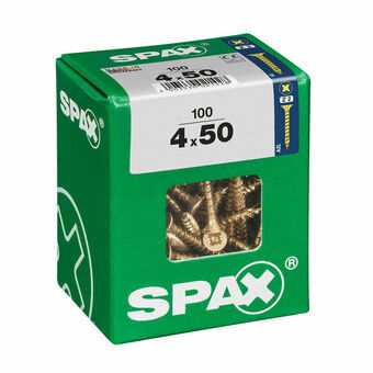 Låda med skruvar SPAX Träskruv Platt huvud (4 x 50 mm) (4,0 x 50 mm)