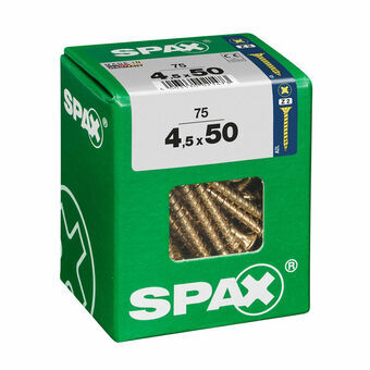 Låda med skruvar SPAX Träskruv Platt huvud (4,5 x 50 mm)